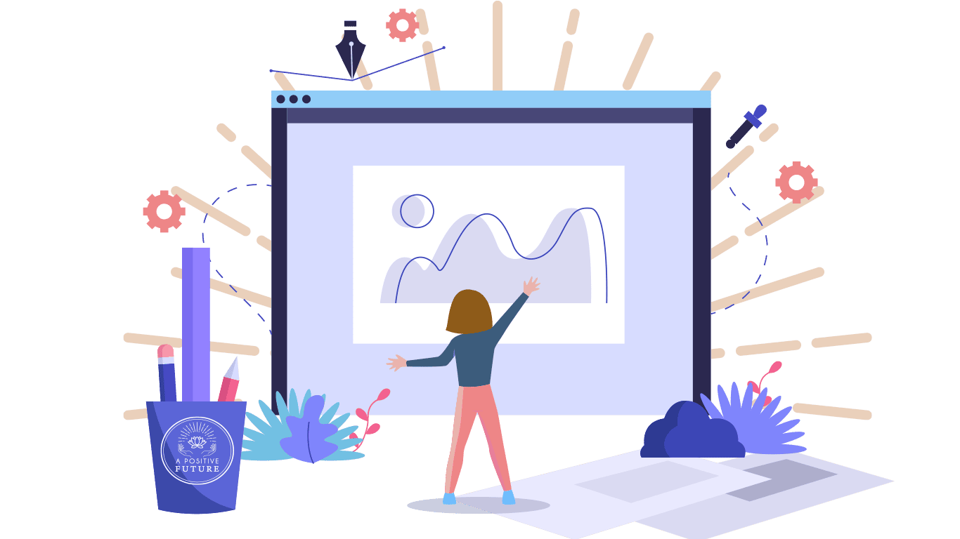 illustration of a web designer