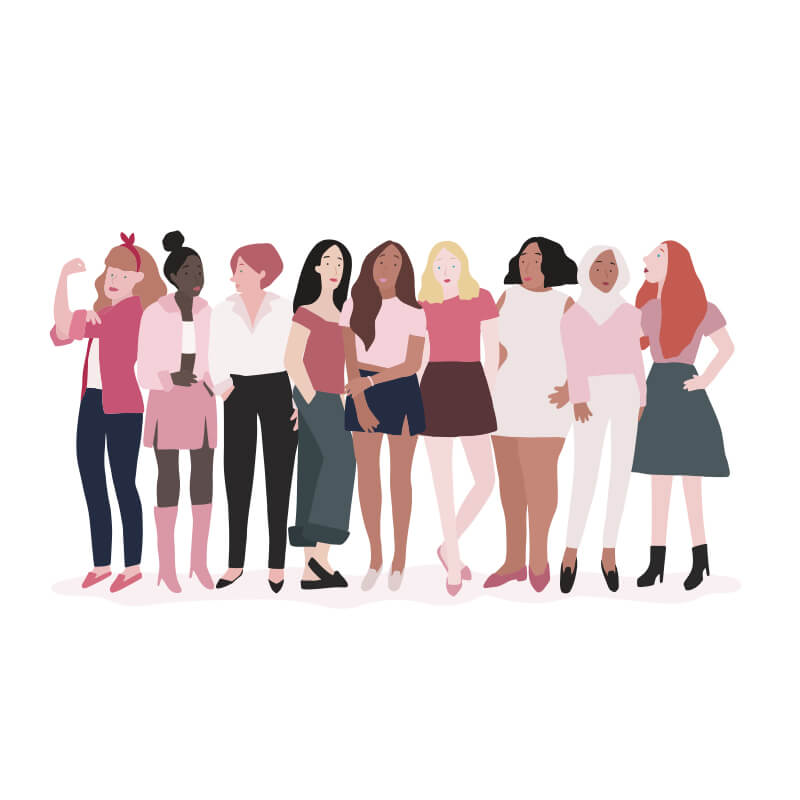 A positive future thanks to powerful women Background vector created by rawpixel.com - www.freepik.com