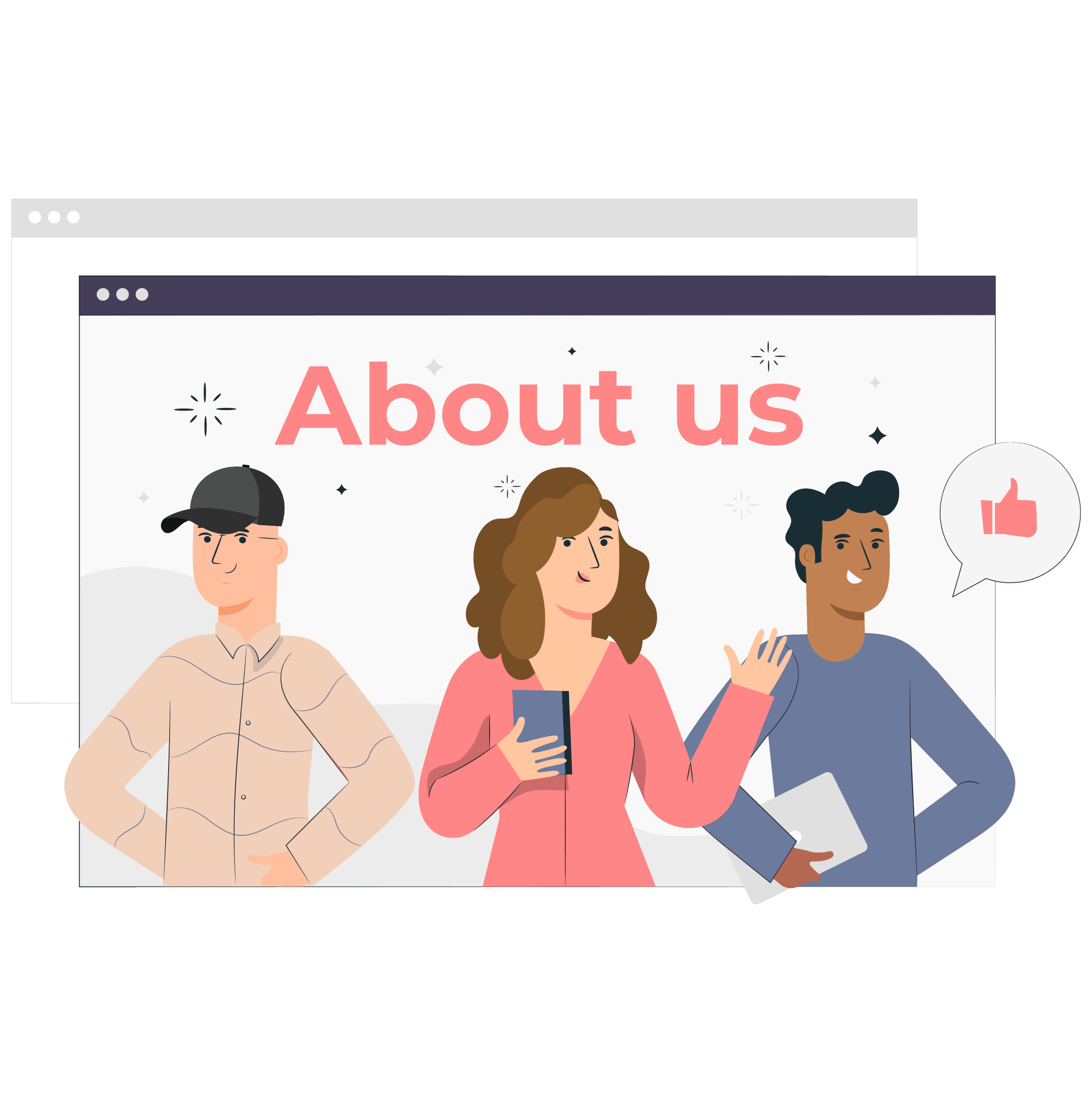 About US illustration of the partners of the company