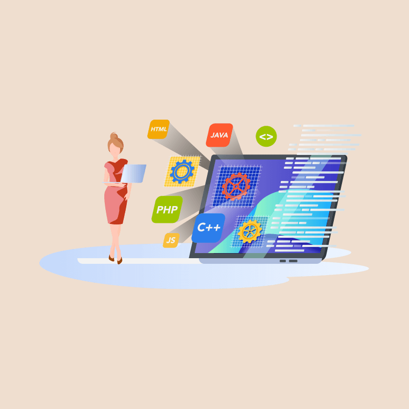WEB DEVELOPMENT 2 A woman web developer